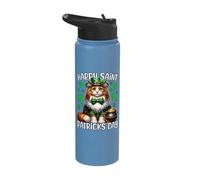 Maine Coon Cat Happy Saint Patricks Day Maine Coon Stainless Steel Insulated Water Bottle