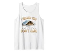 Maine Coon cat - I Heard You I just Don't Care Sleeping Cat Tank Top