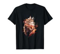Maine Coon Cat Kitten Autumn Leaves Thanksgiving Value Graphic T-Shirt