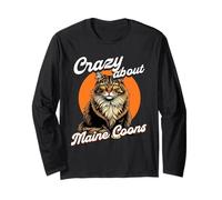 Maine Coon Cat Lover, Crazy About Maine Coons Long Sleeve T-Shirt