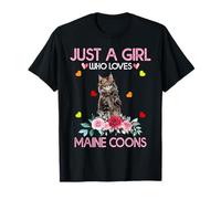 Maine Coon Cat Lover Gift Just A Girl Who Loves Maine Coons T-Shirt