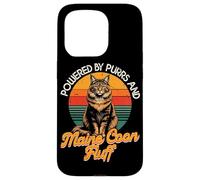 Maine Coon Cat Lover, Powered By Purrs And Maine Coon Fluff Case for iPhone 15 Pro