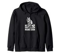 Maine Coon Cat Owner Funny Giant Cat Lover Zip Hoodie