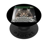 Maine Coon Cat There Is Motion At Your Front Door Silly PopSockets Adhesive PopGrip