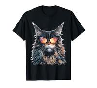 Maine Coon Cat with Cool Sunglasses T-Shirt