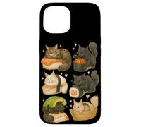 Maine Coon Cats as Sushi in Kawaii Japanese Food Art Graphic Case for iPhone 15