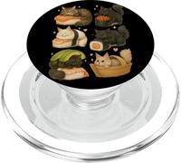 Maine Coon Cats as Sushi in Kawaii Japanese Food Art Graphic PopSockets PopGrip for MagSafe