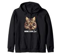 Maine Coon Cats Cat Kitten Maine Coon Dad Zip Hoodie