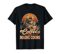 Maine Coon Coffee and Maine Coons Funny Maine Coon Value Graphic T-Shirt