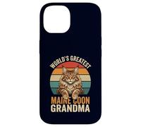 Maine Coon Grandma World's Greatest Retro Cat Lover Case for iPhone 14