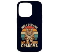 Maine Coon Grandma World's Greatest Retro Cat Lover Case for iPhone 14 Pro