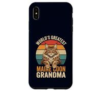 Maine Coon Grandma World's Greatest Retro Cat Lover Case for iPhone XS Max