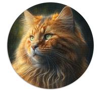 Maine Coon Jigsaw Puzzle 1000 Pieces Round JigsawPuzzle 1000 Pieces for Adults Intricate Design for Teenagers, DIY Decor, And Brain-Boosting Fun 67.5x67.5cm