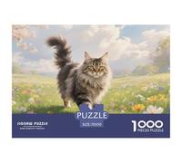 Maine Coon Jigsaw Puzzles Puzzles for Adults Kids. 1000 Piece Great Gifts Challenge Toy Educational Games Home Decoration for Adults& Kids Age 14 Years Up 70x50cm/1000pcs