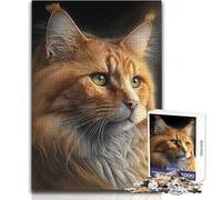 Maine Coon Jigsaws 1000 Pieces for Teenagers Strategic Thinking Learning Game Ideal Meaningful Gift for Any Event Size 38x52cm