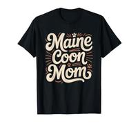 Maine Coon Mom Obsessed Giant Fluffy Cat Mama Owner Large T-Shirt