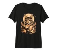 Maine Coon Moonlit Wilderness Guardian Cat Premium T-Shirt