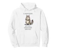 Maine Coon Overthinking Cat Funny Sarcastic Meme Pullover Hoodie