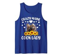 Maine Coon Owner Crazy Maine Coon Lady Cat Mommy Tank Top, Men, Royal Blue, Small