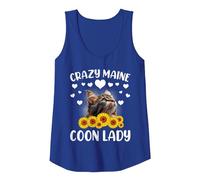 Maine Coon Owner Crazy Maine Coon Lady Cat Mommy Tank Top, Women, Royal Blue, Small