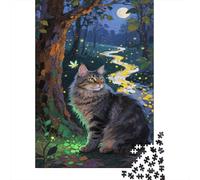 Maine Coon Puzzle 1000 Piece River Children's Toys for Adults And Kids Gift High Difficulty Game Challenging Puzzles 1000pcs (75x50cm)