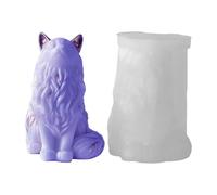 Maine Coon Silicone Mold - 3D Cat Candle Mold | Resin Molds for Animal Soap | Sitting Cat Molds for DIY Soy Wax, Concrete, Chocolate, Epoxy Resin, Decoration