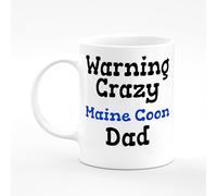 Maine Coon Warning Crazy Dad Present Funny Love Mug Gift 11oz Ceramic Coffee Tea Cup