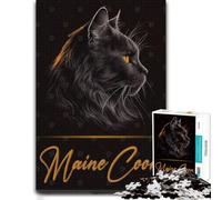 Maine Coon Wooden Jigsaw Puzzle 300 Pieces for Adults | For adults: Adult Jigsaw Puzzle - sorting by colour, shape or image area at home.