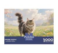 Maine Coon1000Pieces JigsawPuzzlesanimal ForAdults Challenging Brainteasing Age12+byth ThemeFlowersandBirds Fun, Challenging 38x26cm/1000pcs