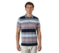 Maine Coral Barbados Stripe Polo Shirt, XXXL, coral