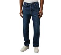 Maine Dark Wash Straight Fit Jeans, 38R, Dark Blue