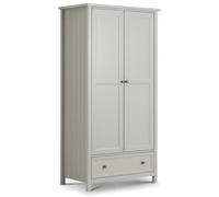 Maine Grey 2 Door 1 Drawer Double Wardrobe