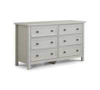 Maine Grey 6 Drawer Wide Chest