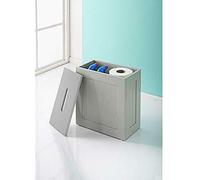 Maine Grey Free Standing Storage Box Holder Laundry Bathroom Cabinet Unit 31x33cm