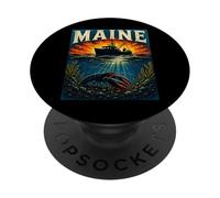 Maine Lobster Boat Coastal Heritage PopSockets Adhesive PopGrip