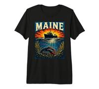Maine Lobster Boat Coastal Heritage Premium T-Shirt