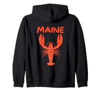 Maine Lobster Retro Style Art Print Zip Hoodie