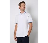 Maine Men's 2 Pack Pure Cotton Tipped Polo Shirts White/Navy | Size: Large Maine Multicolor L