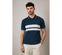 Maine Men's Navy Carter Chest Stripe Polo Shirt | Size: Large Maine Navy L