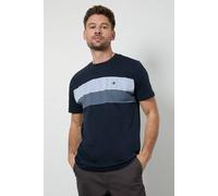 Maine Men's Navy Engineered Stripe T-shirt | Size: 3XL Maine Navy 3XL
