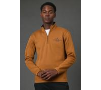 Maine Men's Tobacco Sailing Academy Half Zip Jumper | Size: Medium Maine Tobacco M