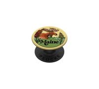 Maine Moose Illustration Mainer PopSockets Adhesive PopGrip