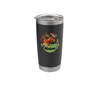 Maine Moose Illustration Mainer Stainless Steel Insulated Tumbler
