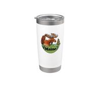 Maine Moose Illustration Mainer Stainless Steel Insulated Tumbler