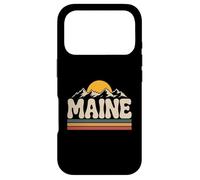 Maine Mountain Retro Sunset Vintage 70s State Souvenir Case for iPhone 17 Pro