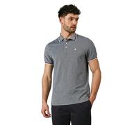 Maine Navy Birdseye Tipped Polo Shirt, M, Navy