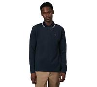 Maine Men's Navy Long Sleeve Pique Polo Shirt | Size: 2XL Maine Navy 2XL
