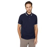 Maine Pique Tipped Polo Shirt, L, Navy