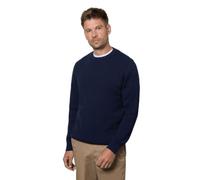 Debenhams Men's Premium Pure Cotton Cable Crew Neck Jumper in Navy | Size: Medium