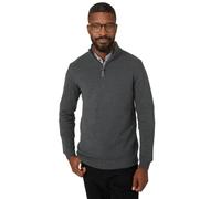 Maine Premium Pure Cotton Half Zip Funnel Jumper, XXL, grey